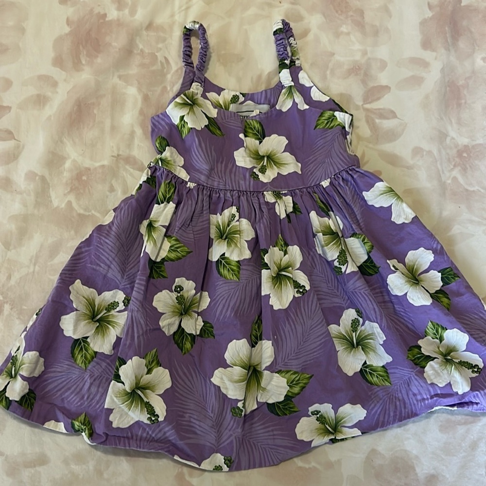 Pacific Legend Apparel Girls Purple Hawaiian Tropical Sundress Size 5-6